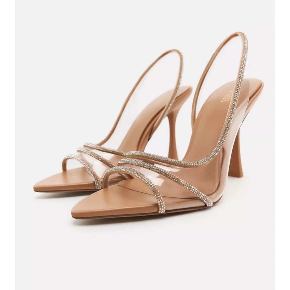 Elegant Tan Strappy Heels